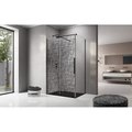 Distinct Kitchen And Bath Fixed Shower Glass with Canva Pattern Canva_34_72